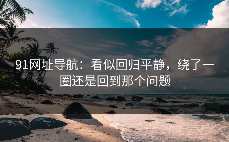 91网址导航：看似回归平静，绕了一圈还是回到那个问题