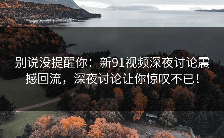 别说没提醒你：新91视频深夜讨论震撼回流，深夜讨论让你惊叹不已！