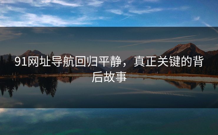 91网址导航回归平静，真正关键的背后故事